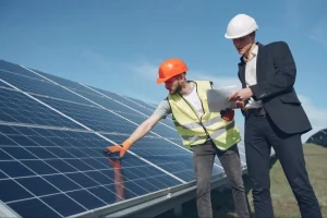 working as a solar installer